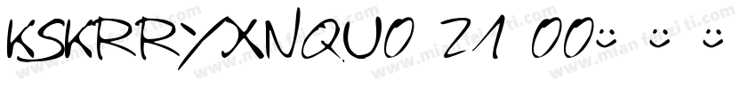 KSKRRYXNQU0 21 00字体转换